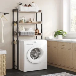 Etagère pont WC avec 3 étagères - L63 cm