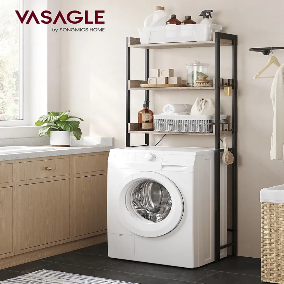 Etagère pont WC avec 3 étagères - L63 cm