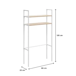 Etagère pont wc bas blanc TADO