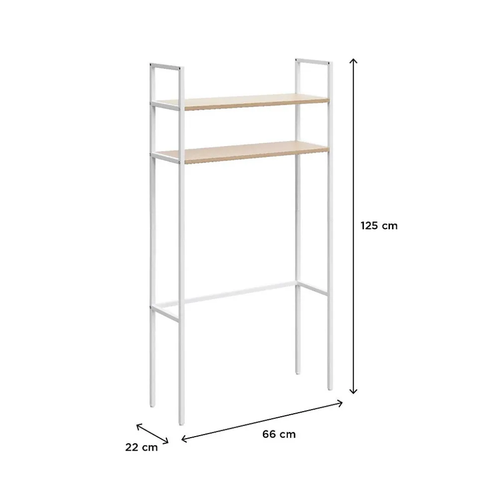Etagère pont wc bas blanc TADO
