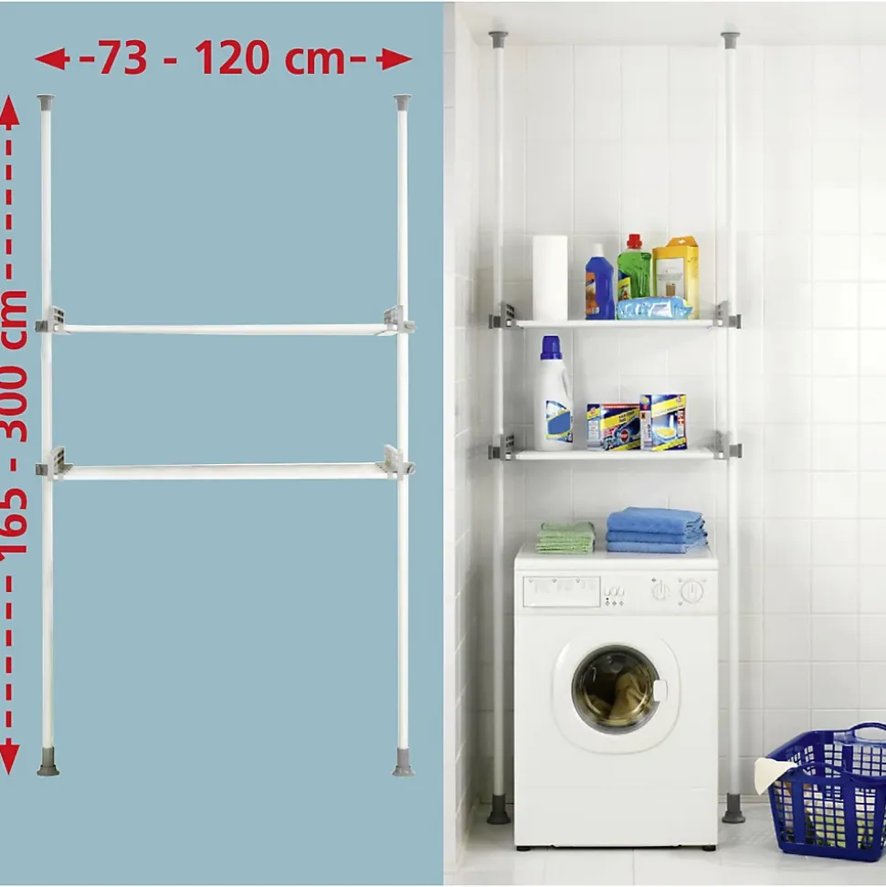 Etagère pour machine à laver et toilette - H. 165/300 cm