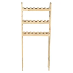 Etagère pour machine à laver Alslev 3 niveaux pin 160 x 64 x 21 cm naturel en.casa
