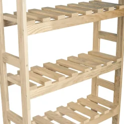 Etagère pour machine à laver Alslev 3 niveaux pin 160 x 64 x 21 cm naturel en.casa