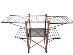Etendoir à linge pliable USHUAIA Bois Aluminium 28m