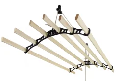 Etendoir à Linge Suspendu - Noir- 2.4m