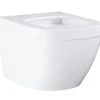 Euro Ceramic Cuvette WC suspendue compact Triple Vortex, blanc alpin (39206000)