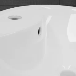 Evier ceramique vasque rond a poser moderne lave-mains salle de bain 455 mm