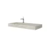Evier Hpl Asymétrique Avec Lavabo À Gauche 100Cm Chêne Glacé
