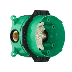 Façade pour mitigeur thermostatique encastré HANSGROHE ShowerSelect avec 2 fonctions noir mat et corps encastré iBox