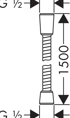 Flexible de douche 150 cm Hansgrohe Sensoflex