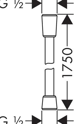 Flexible de douche chromé Hansgrohe Isiflex 1m75