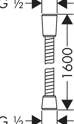 Flexible de douche chromé Hansgrohe Sensoflex 1,60m