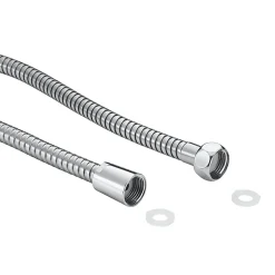 Flexible de douche en acier inoxydable coloris argent longueur 1,50 m