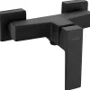 Forme Rectangle Robinet Douche Salle de Bains Laiton Noir Melangeur Ceramique