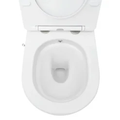 Fusion WC japonais suspendu sans bride, chasse d'eau Vortex + abattant SoftClose, blanc (SATFUS11BFC)