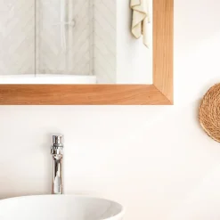 Grand miroir rectangle en teck massif 160 x 70 cm