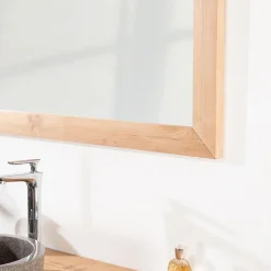 Grand miroir rectangle en teck massif 180 x 70 cm