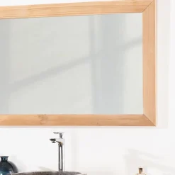 Grand miroir rectangle en teck massif 180 x 70 cm