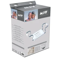 Grand siège de baignoire extensible 5070cm Blanc Max 120kg MSV