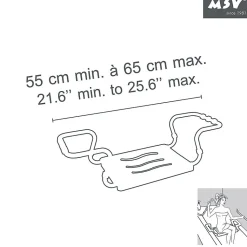 Grand siège de baignoire extensible 5070cm Blanc Max 120kg MSV