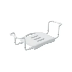 Grand siège télescopique de baignoire inoxydable Blanc Spirella