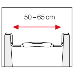 Grand siège télescopique de baignoire inoxydable Blanc Spirella