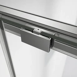 GRAND VERRE Cabine de douche avec porte coulissante 120x195 et paroi latérale 90x195 profilés chromés