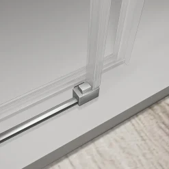 GRAND VERRE Cabine de douche avec porte coulissante 120x195 et paroi latérale 90x195 profilés chromés