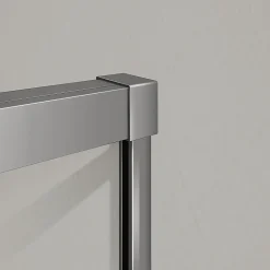 GRAND VERRE Cabine de douche avec porte coulissante 120x195 et paroi latérale 90x195 profilés chromés