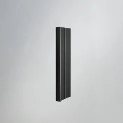 GRAND VERRE Cabine de douche style industriel avec porte coulissante 100x195 et paroi latérale 80x195 accessoires en noir mat