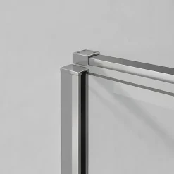 GRAND VERRE Cabine de douche 90x70 avec porte à charnières en verre 8mm profilés chromé aspect inox