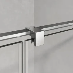 GRAND VERRE Cabine de douche en verre et aluminium avec porte pivotante ouvrante vers la droite 110x70x195