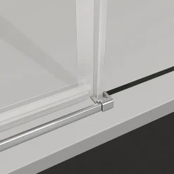 GRAND VERRE Cabine de douche en verre et aluminium avec porte pivotante ouvrante vers la droite 110x70x195