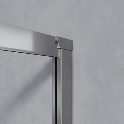 GRAND VERRE Cabine de douche 150x90 avec ouverture coulissante accès de face profilés chromés