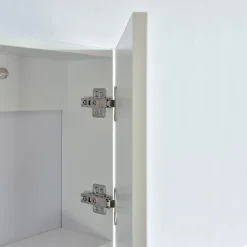 Grande armoire de rangement ESSENTIEL hauteur 120 cm melamine blanc