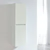Grande armoire de rangement LINEA hauteur 120 cm melamine blanc