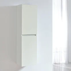 Grande armoire de rangement LINEA hauteur 120 cm melamine blanc