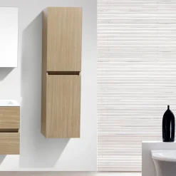 Grande armoire de rangement SIENA hauteur 150 cm chêne clair