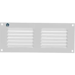 Grille à persienne 436 largeur 250mm hauteur 100mm époxy blanc RAL 9010 - RENSON - 10867