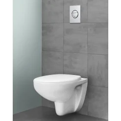 Grohe - Cuvette WC suspendue Bau Ceramic - Porcelaine vitrifiée - Rimless - Chasse 3 6 litres