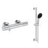Grohe - Mitigeur thermostatique douche Grohtherm 800 + barre de douche + porte savon + douchette Tempesta