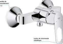 GROHE BauLoop mitigeur douche mural 23340000