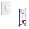 GROHE Bâti support wc Rapid SL Project + Plaque de commande Skate Air Blanc alpin