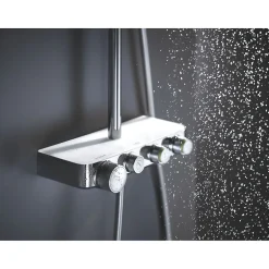 GROHE Colonne de douche avec mitigeur thermostatique Blanc Euphoria SmartControl System 310 Cube Duo 26508LS0