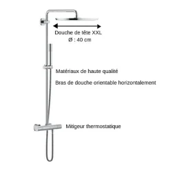 GROHE Colonne de douche thermostatique Rainshower System 400