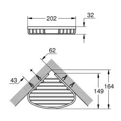 GROHE Colonne douche Vitalio + Porte savon Bau Cosmopolitan