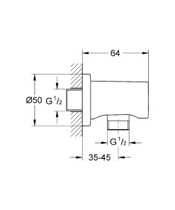 GROHE Coude à Encastrer 1/2