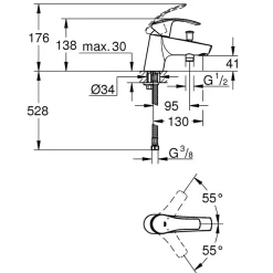 GROHE Eurosmart Mitigeur monocommande Bain / Douche 33412002