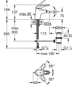 Grohe Eurostyle Mitigeur monocommande 1/2
