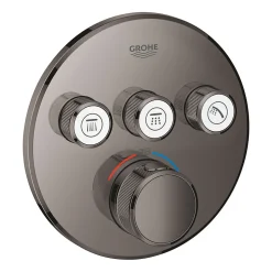 Grohe Grohtherm Smartcontrol, Thermostatique pour installation encastrée 3 sorties, Hard Graphite (29121A00)